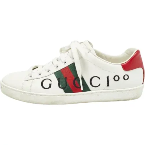 Pre-owned Sneakers, female, , Size: 7 US Pre-owned Leather sneakers - Gucci Vintage - Modalova