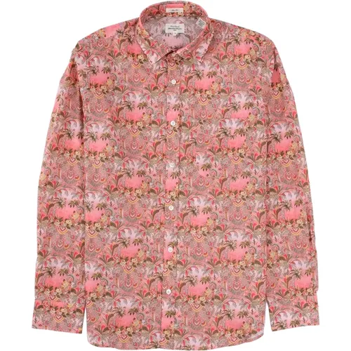 Pink Paisley Summer Shirt , male, Sizes: 2XL, L - Hartford - Modalova