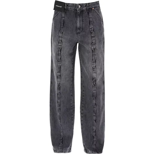 Weite Jeans mit Wellenförmigem Plissee-Motiv , Herren, Größe: W32 - Andersson Bell - Modalova