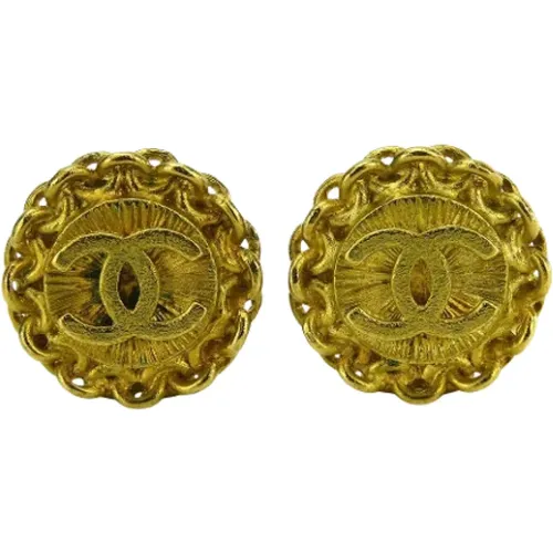 Pre-owned Metal earrings , female, Sizes: ONE SIZE - Chanel Vintage - Modalova