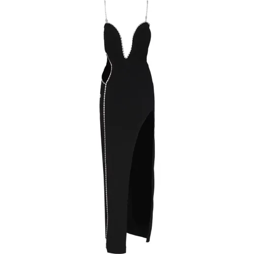 Schwarzes Kristall Cut-Out Kleid - Philipp Plein - Modalova