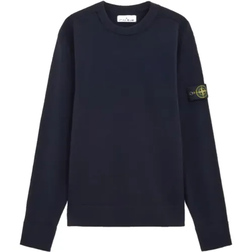 Ribbed Crewneck Sweater in , male, Sizes: XL, L, S, M - Stone Island - Modalova