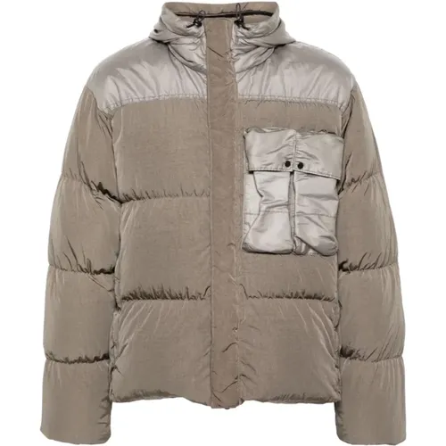Winter Jackets, male, , Size: 2XL Eco Chrome-R Mixed Goggle Down Jacket - C.P. Company - Modalova