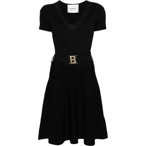 Rhinestone Embellished Dress , female, Sizes: M - Blugirl - Modalova