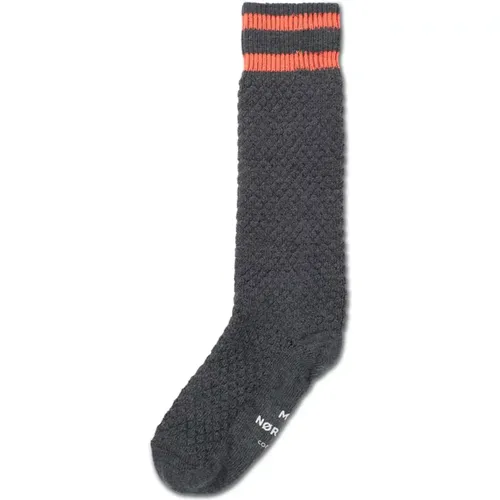 Soft Ribbed Socks with Bubble Pattern , female, Sizes: 3 UK - Mads Nørgaard - Modalova