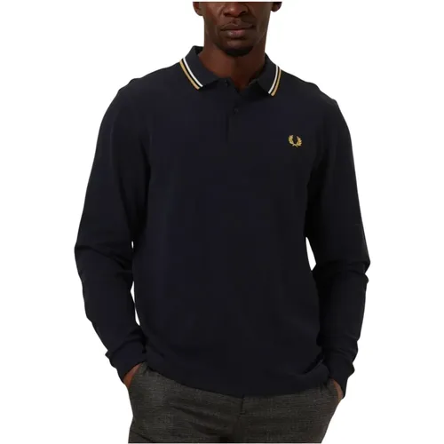 Herren Twin Tipped Langarm Polo , Herren, Größe: 2XL - Fred Perry - Modalova