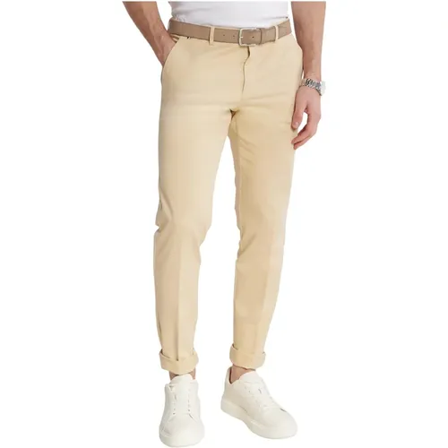 Chinos, male, , Size: XS Cotton Washed Trousers - Hugo Boss - Modalova