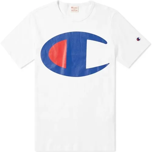 T-Shirts, male, , Size: L Large C Tee Reverse Weave - Champion - Modalova