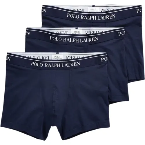 Er-Pack Navy Baumwoll-Boxershorts mit Elastischem Logo-Bund - Ralph Lauren - Modalova
