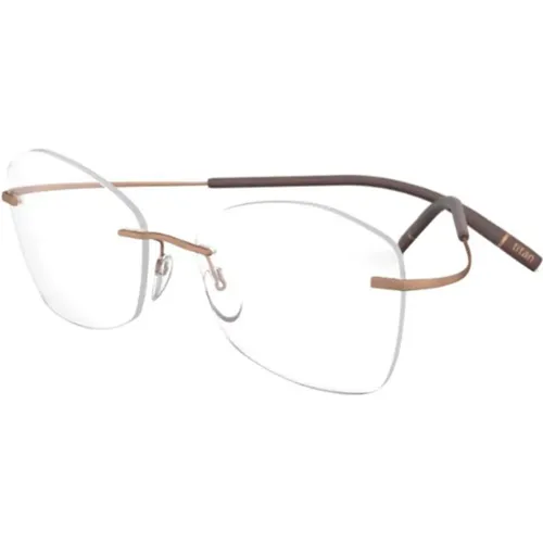 Glasses, unisex, , Size: 55 MM Classic Bronze Eyewear Frames - Silhouette - Modalova