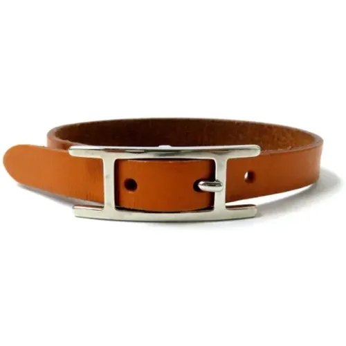 Pre-owned Belts, female, , Size: ONE SIZE Pre-owned Leather bracelets - Hermès Vintage - Modalova