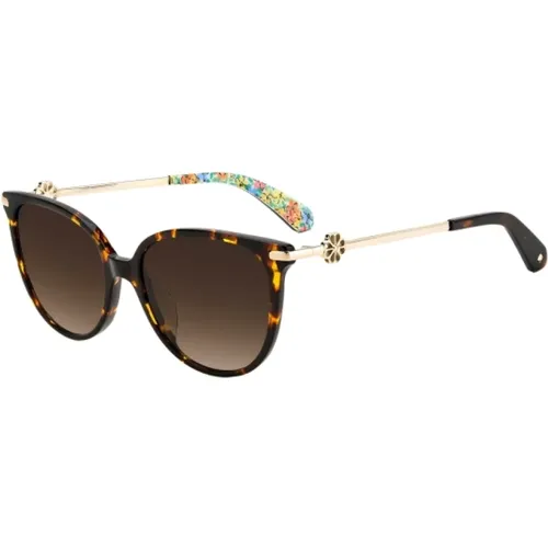 Braune Acetat Sonnenbrille für Frauen , Damen, Größe: 54 MM - Kate Spade - Modalova