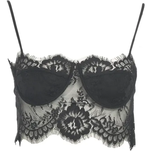 Sleeveless Tops, female, , Size: 2XS Floral Lace Bustier Top - Birgitte Herskind - Modalova