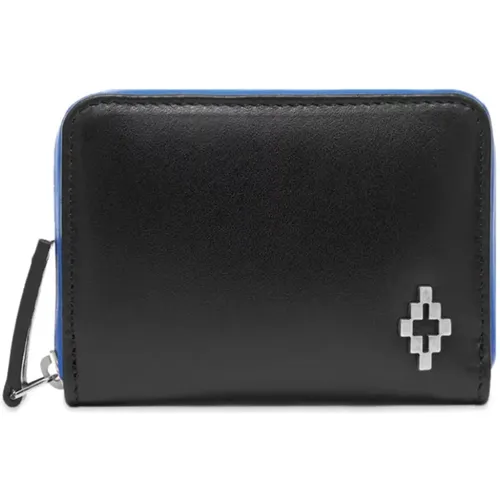 Wallets & Cardholders, male, , Size: ONE SIZE Blue Metal Logo Wallet - Marcelo Burlon - Modalova