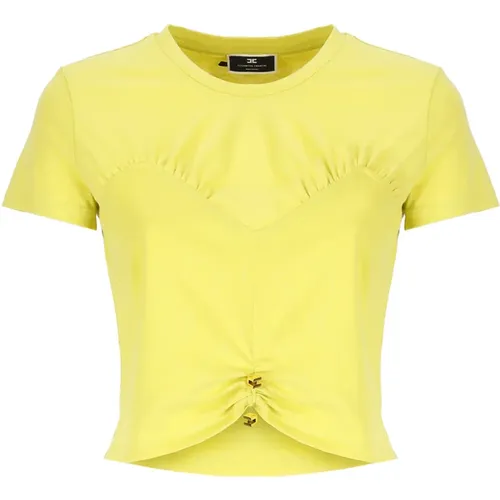T-Shirts,Gelbe T-Shirts und Polos - Elisabetta Franchi - Modalova