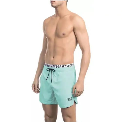 Elegante Blaue Badeshorts mit Brandingband , Herren, Größe: 2XL - Bikkembergs - Modalova