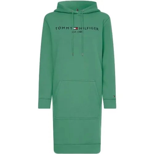 Adjustable Hooded Sweatshirt Dress , female, Sizes: S - Tommy Hilfiger - Modalova