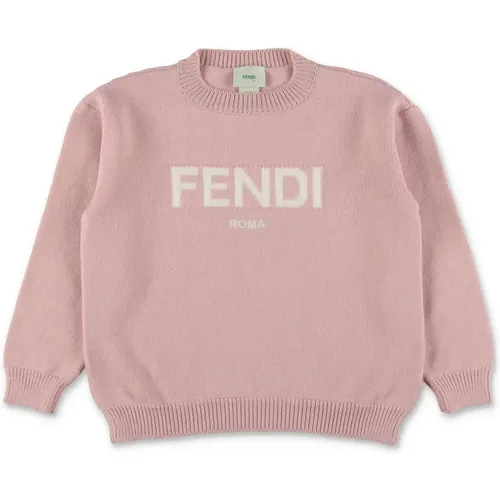 Rosa Jungfrau Wolle Mädchen Pullover - Fendi - Modalova