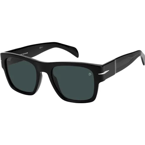 Mutige Sonnenbrille in Schwarz/Dunkelblau , Herren, Größe: 52 MM - Eyewear by David Beckham - Modalova