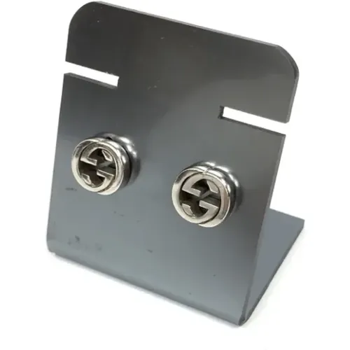 Pre-owned Gucci earrings in metallic silver , female, Sizes: ONE SIZE - Gucci Vintage - Modalova