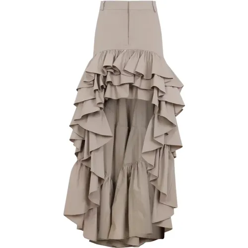 Maxi Skirts, female, , Size: XS Cotton Long Skirt - Moschino - Modalova