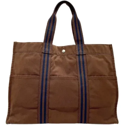 Pre-owned Tote Bags, female, , Size: ONE SIZE Pre-owned Canvas handbags - Hermès Vintage - Modalova