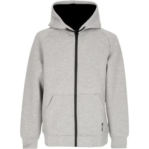 Zip-throughs, male, , Size: S Grey Hooded Neoprene Jacket Zip Closure - Propaganda - Modalova