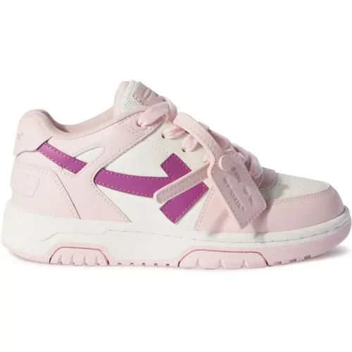 Rosa Leder Sneakers Reißverschluss - Off White - Modalova