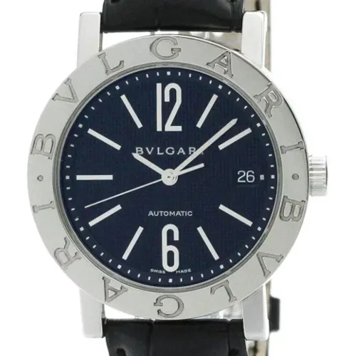 Pre-owned Watches, male, , Size: ONE SIZE Pre-owned Leather watches - Bvlgari Vintage - Modalova