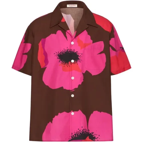 Floral Poplin Shirt , male, Sizes: L - Valentino Garavani - Modalova