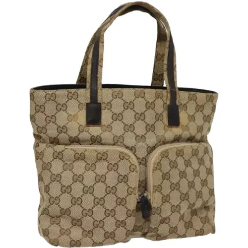 Pre-owned Tote Bags, female, , Size: ONE SIZE Pre-owned Canvas handbags - Gucci Vintage - Modalova