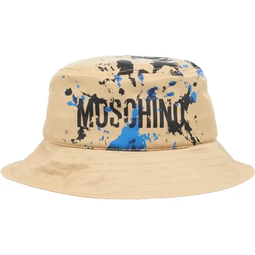 Patterned Logo Hat , male, Sizes: M - Moschino - Modalova