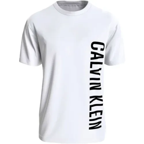 Baumwoll-T-Shirt mit Auffälliger Vorderseite , Herren, Größe: S - Calvin Klein - Modalova