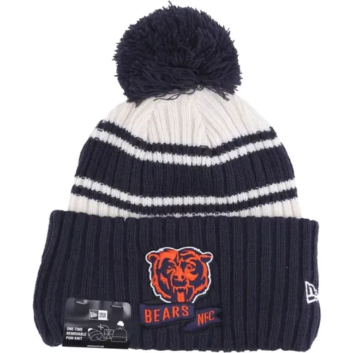 Beanies, male, , Size: ONE SIZE Chicago Bears Pom Pom Beanie Hat - new era - Modalova