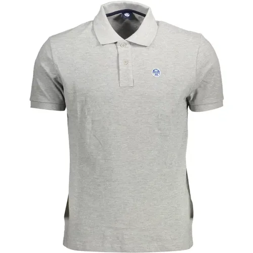 Graues Baumwoll-Poloshirt mit Logo - North Sails - Modalova