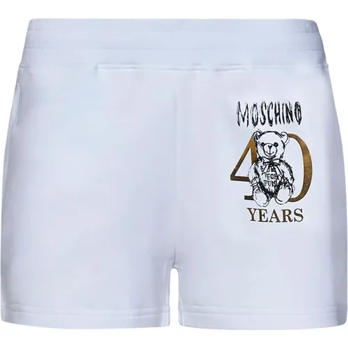 Teddy Bear Print Shorts , female, Sizes: S - Moschino - Modalova