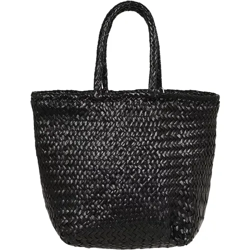 Handbags, female, , Size: ONE SIZE Handwoven Leather Jump Basket - Dragon Diffusion - Modalova