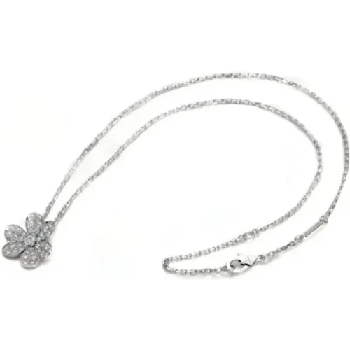 Pre-owned Jewellery, female, , Size: ONE SIZE Pre-owned White Gold necklaces - Van Cleef & Arpels Pre-owned - Modalova