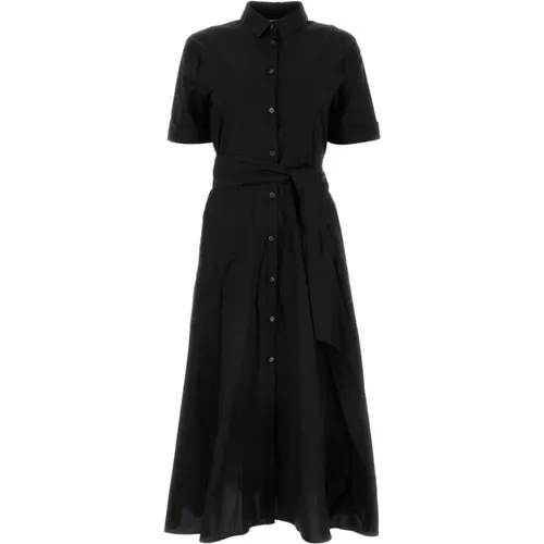 Schwarzes Baumwollhemdkleid , Damen, Größe: XL - Woolrich - Modalova