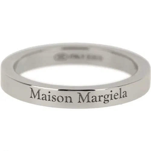 Rings, male, , Size: 47 MM Logo Reference Ring 3 mm - Maison Margiela - Modalova