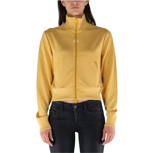 Cropped Interlock Sweatshirt , Damen, Größe: M - Courrèges - Modalova