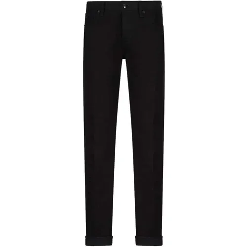 Slim Fit Pants , male, Sizes: W38 L34, W33 L32, W34 L32, W36 L32, W34 L34, W33 L34, W32 L32, W32 L34, W31 L32, W38 L32 - Emporio Armani - Modalova