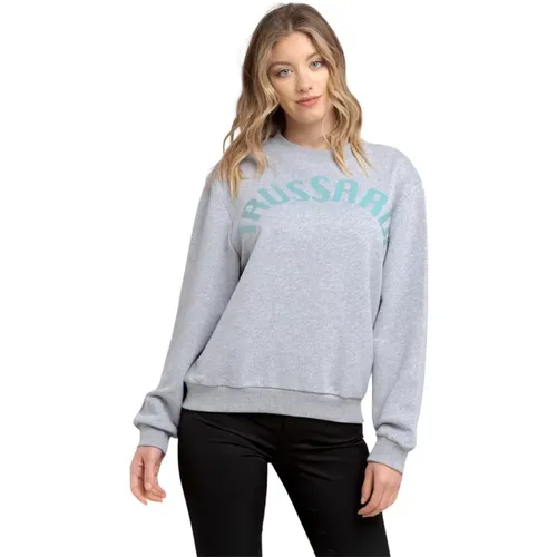 Logo Sweatshirt Rundhalsausschnitt Baumwolle Polyester - Trussardi - Modalova