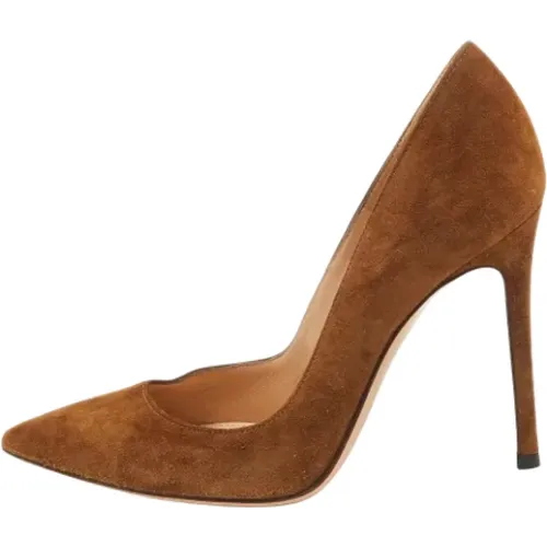 Pre-owned Pumps, female, , Size: 5 US Pre-owned Suede heels - Gianvito Rossi Pre-owned - Modalova