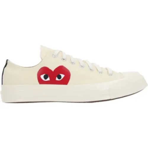 Weiße Canvas Low-Top Sneakers - Comme des Garçons Play - Modalova