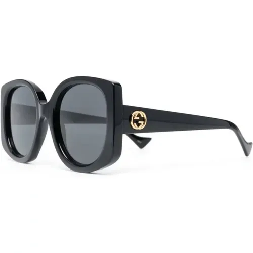 Schwarze Sonnenbrille, stilvoll und vielseitig,Sonnenbrille,Sunglasses - Gucci - Modalova