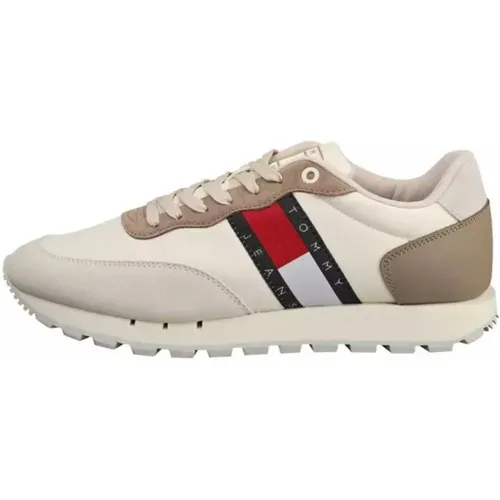 Sneakers, male, , Size: 12 US Leather Runner Sneakers - Tommy Hilfiger - Modalova