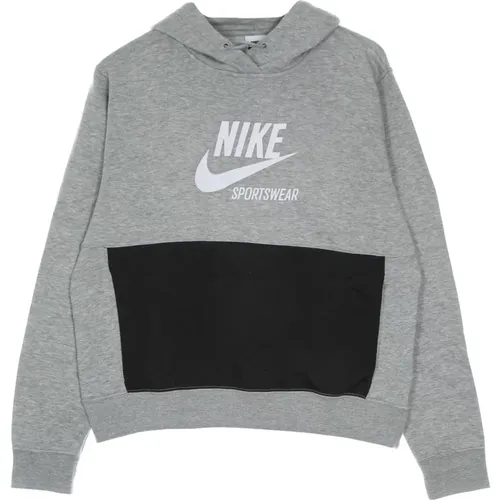 Fleece Hoodie Heritage Langarm Sweatshirt , Damen, Größe: L - Nike - Modalova