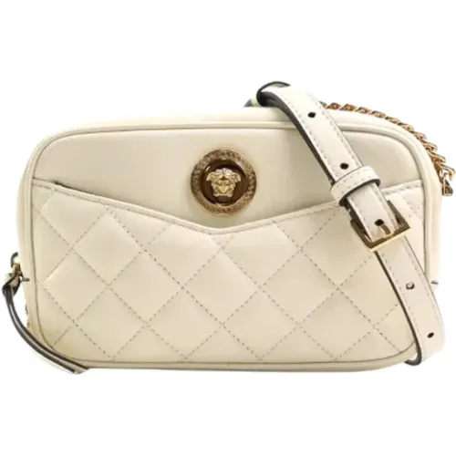 Pre-owned Cross Body Bags, female, , Size: ONE SIZE Pre-owned Leather shoulder-bags - Versace Pre-owned - Modalova