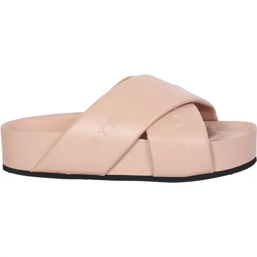 Sliders, female, , Size: 11 US Blush Platform Slides - Stella Mccartney - Modalova